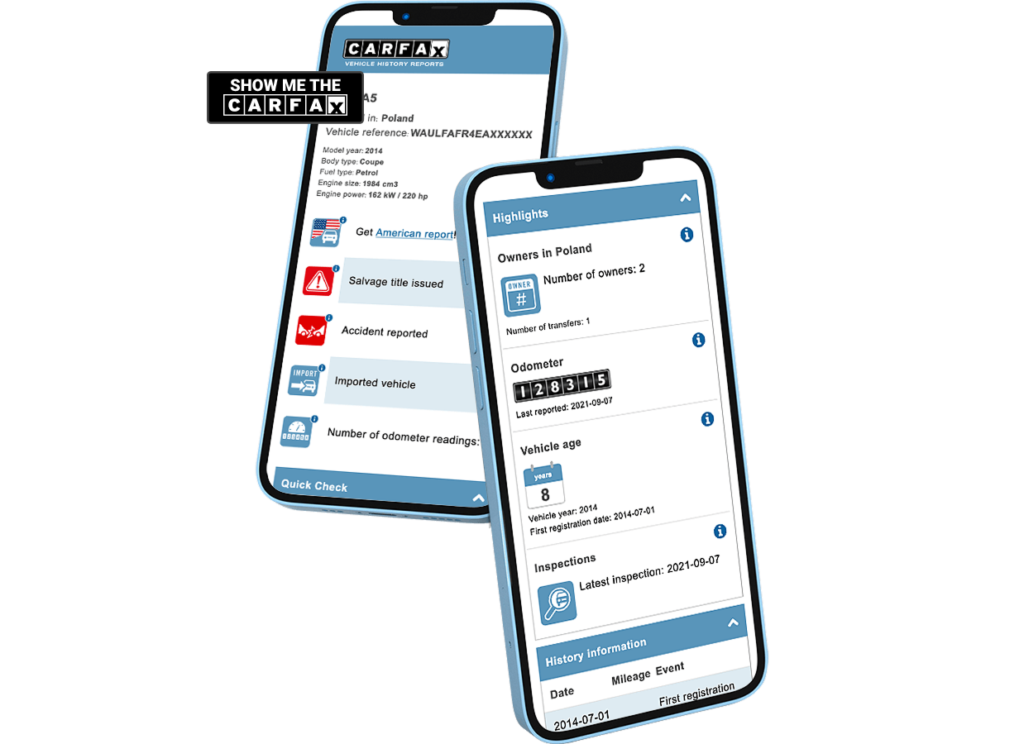 CARFAX Report Mockup